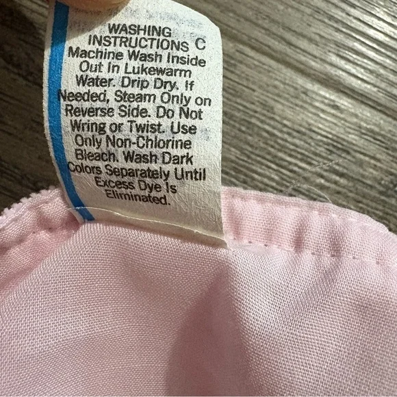 Vtg Pink Corduroy Romper Overalls Embroidered Teddy Bear Balloon 6-9 Months - Picture 9 of 11